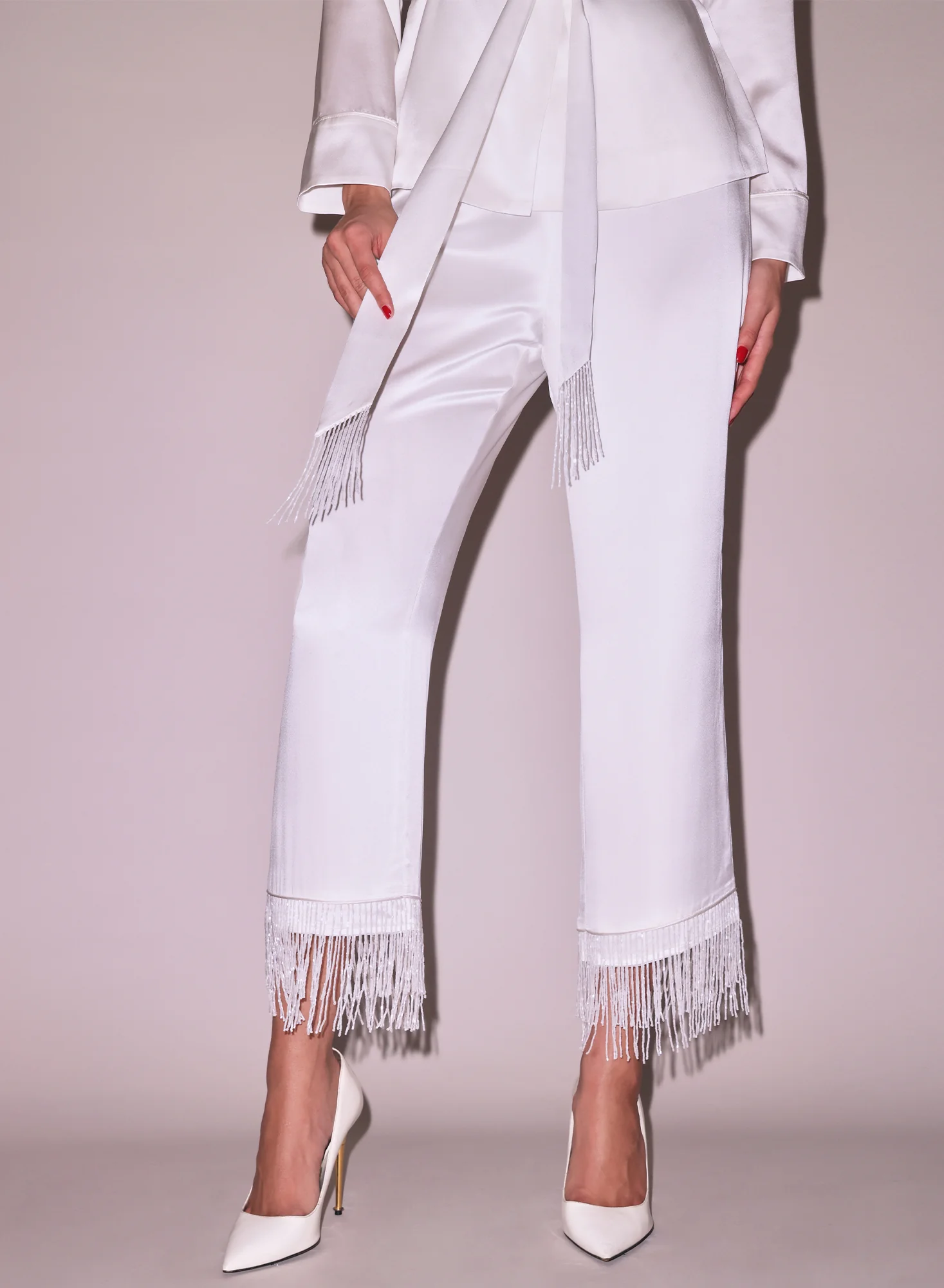 Bianca Fringe Silk Pant - Image 7