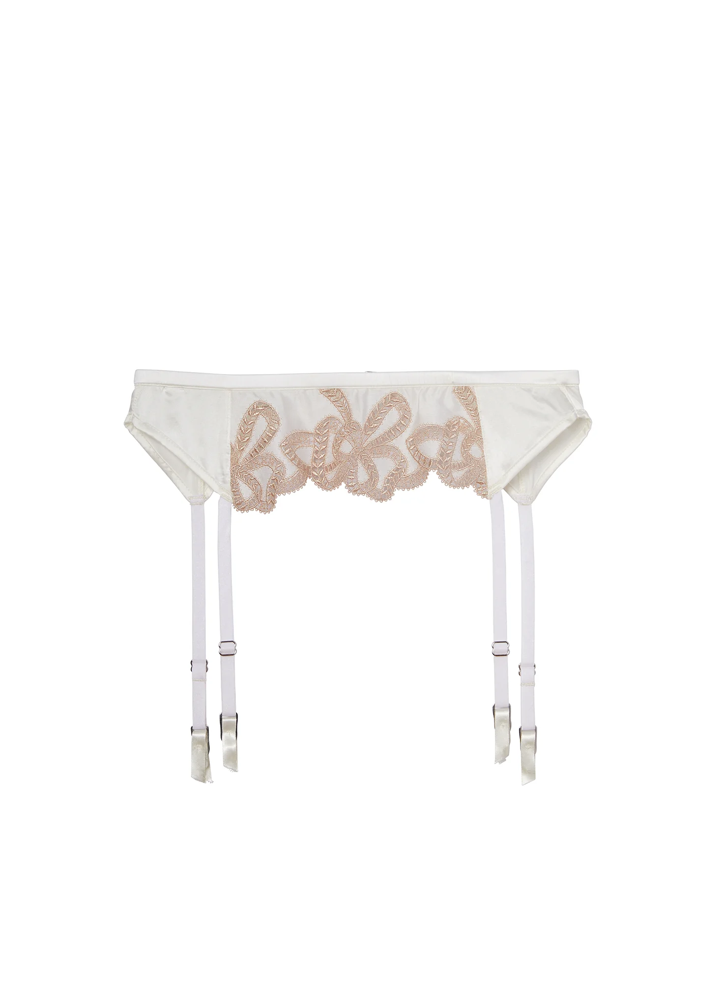 Bow Guipure Embroidery Garter Belt - Image 2