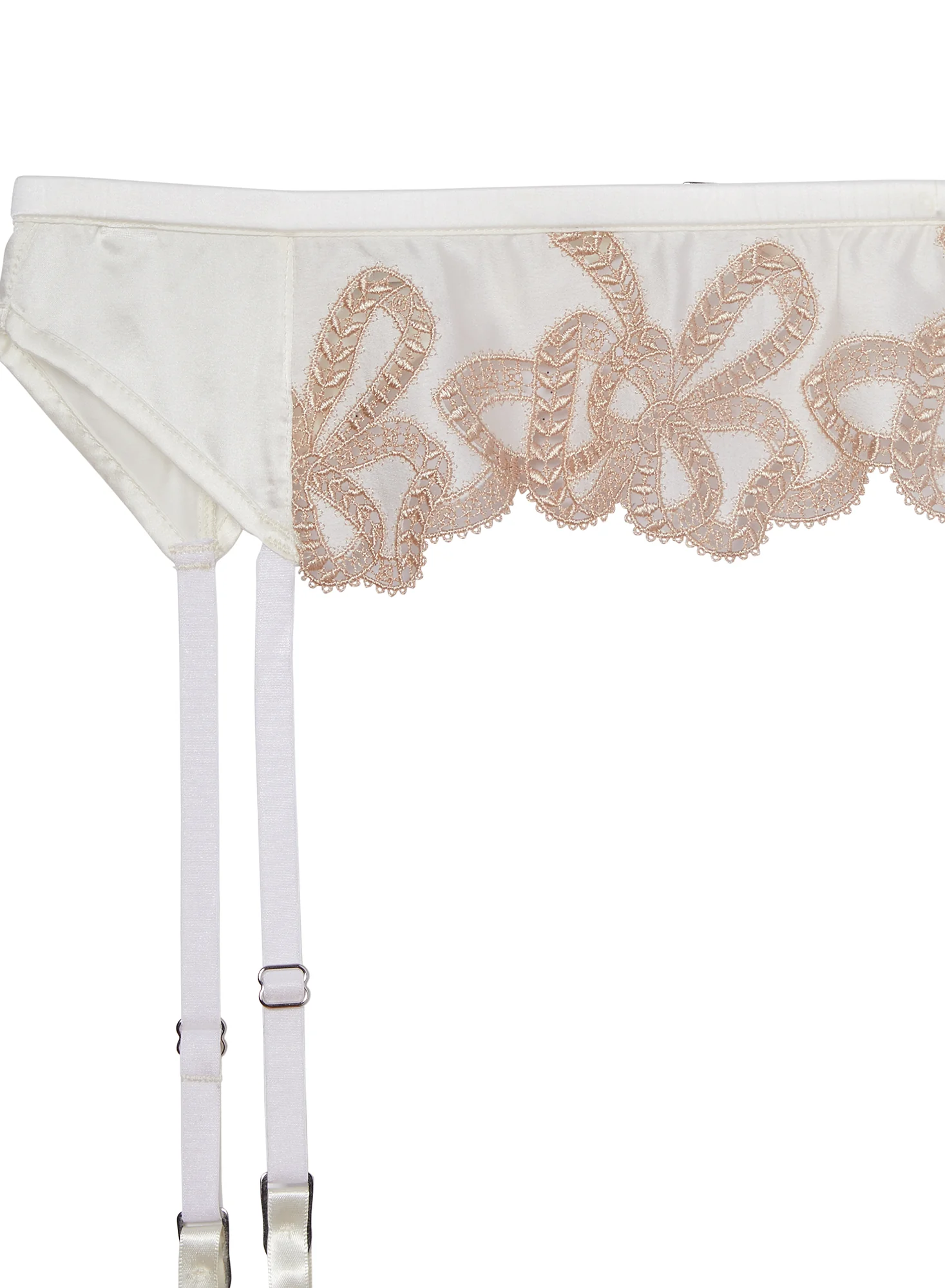 Bow Guipure Embroidery Garter Belt - Image 4