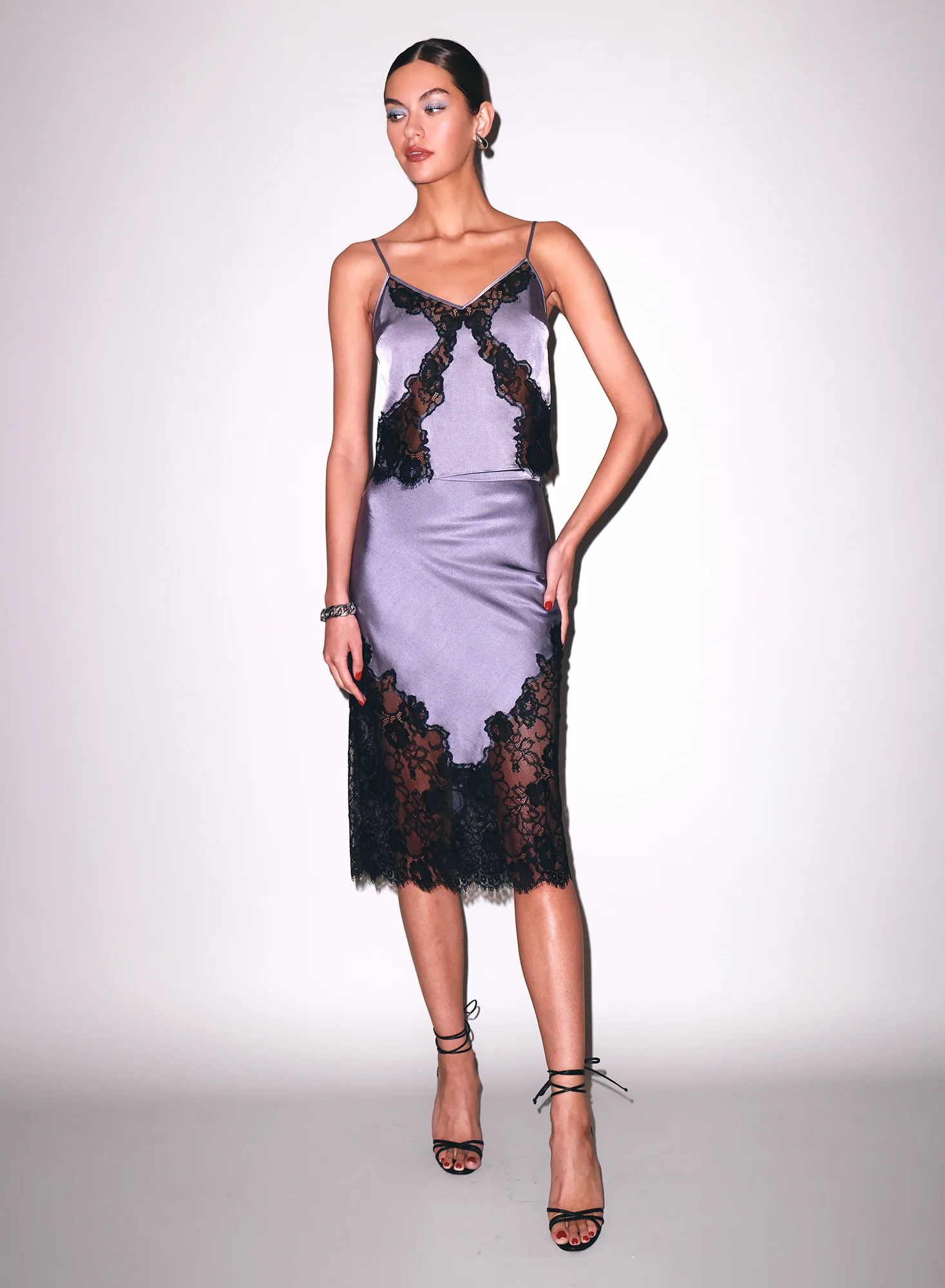 Juliet Lace Silk Skirt