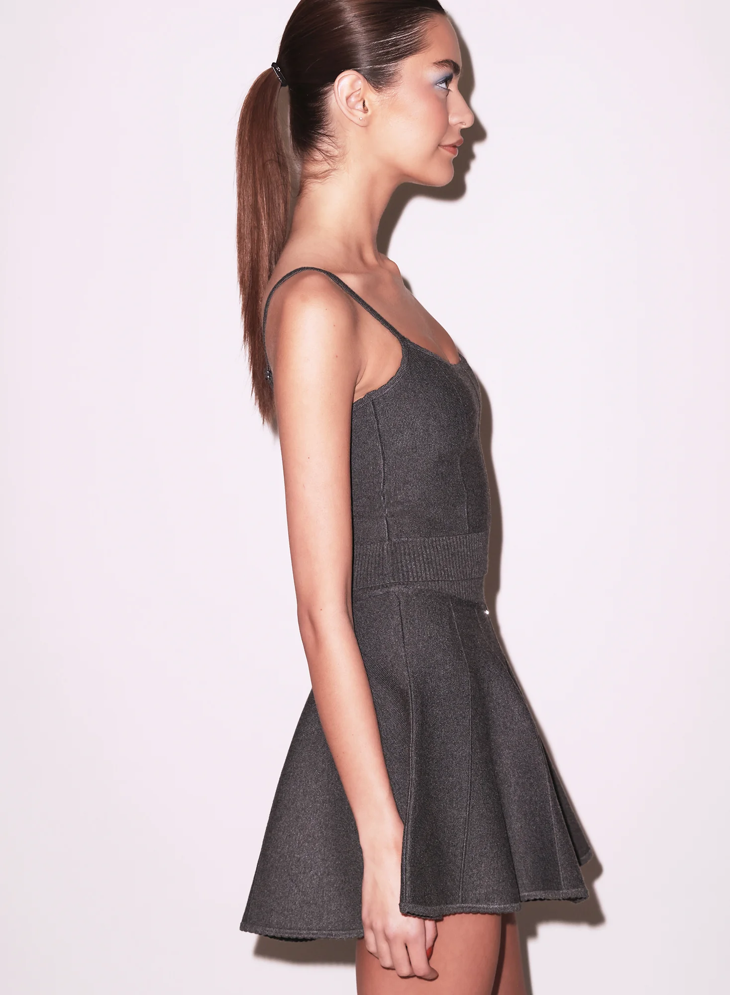 Knit Flared Mini Skirt - Image 5