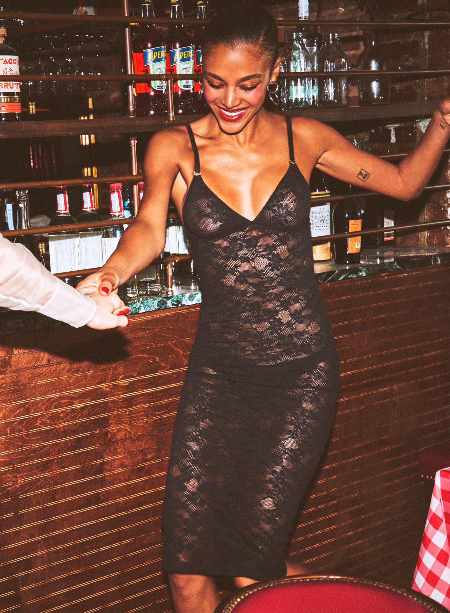 Le Stretch Lace Slip Dress - Image 3