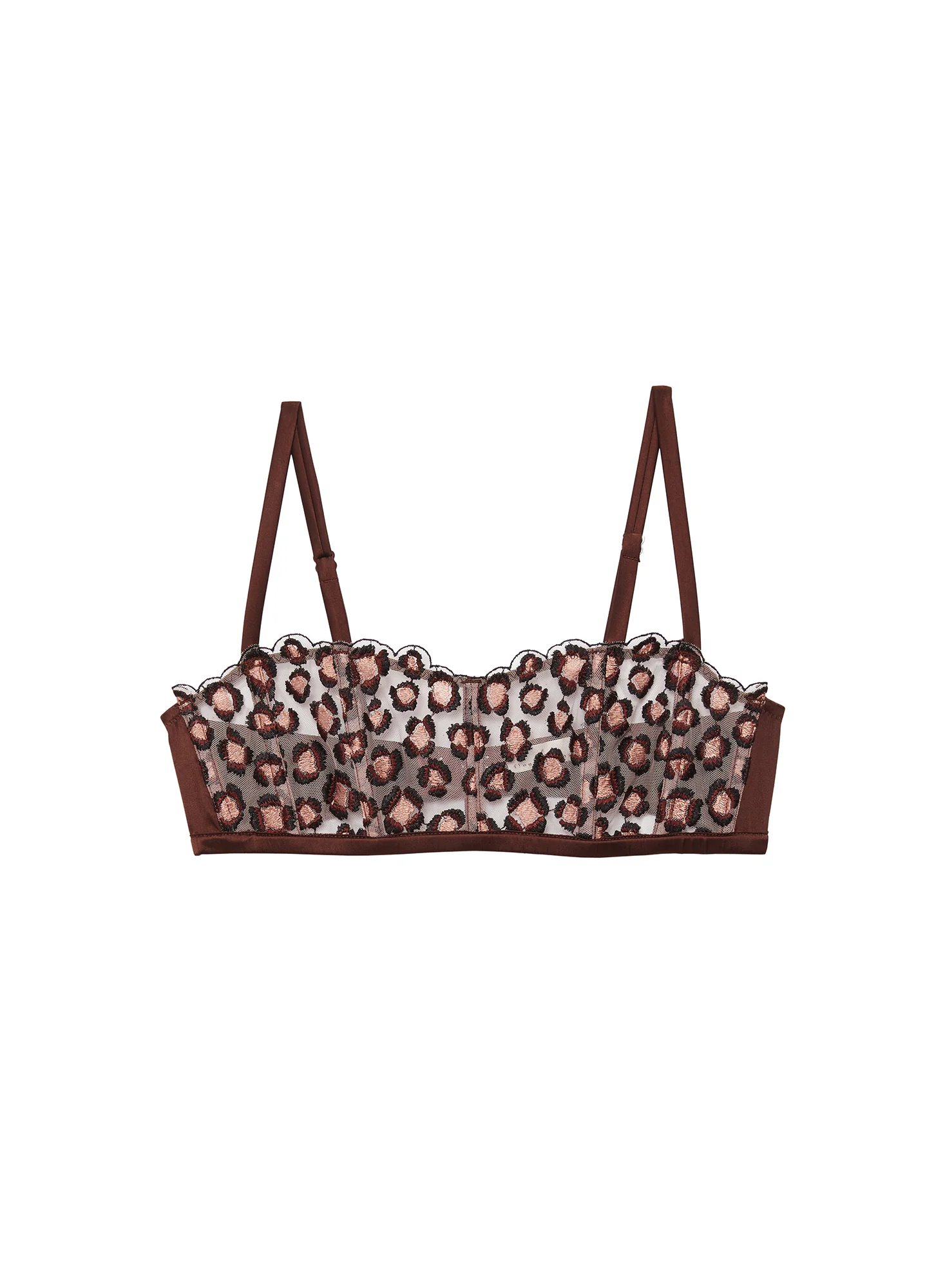 Leopard Embroidery Boned Bralette - Image 2