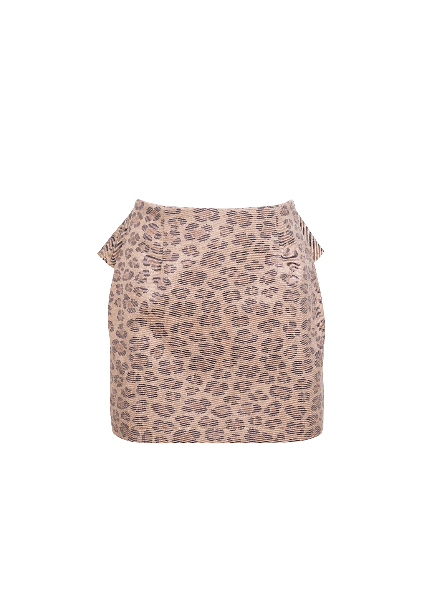 Leopard Twill Mini Skirt - Image 5