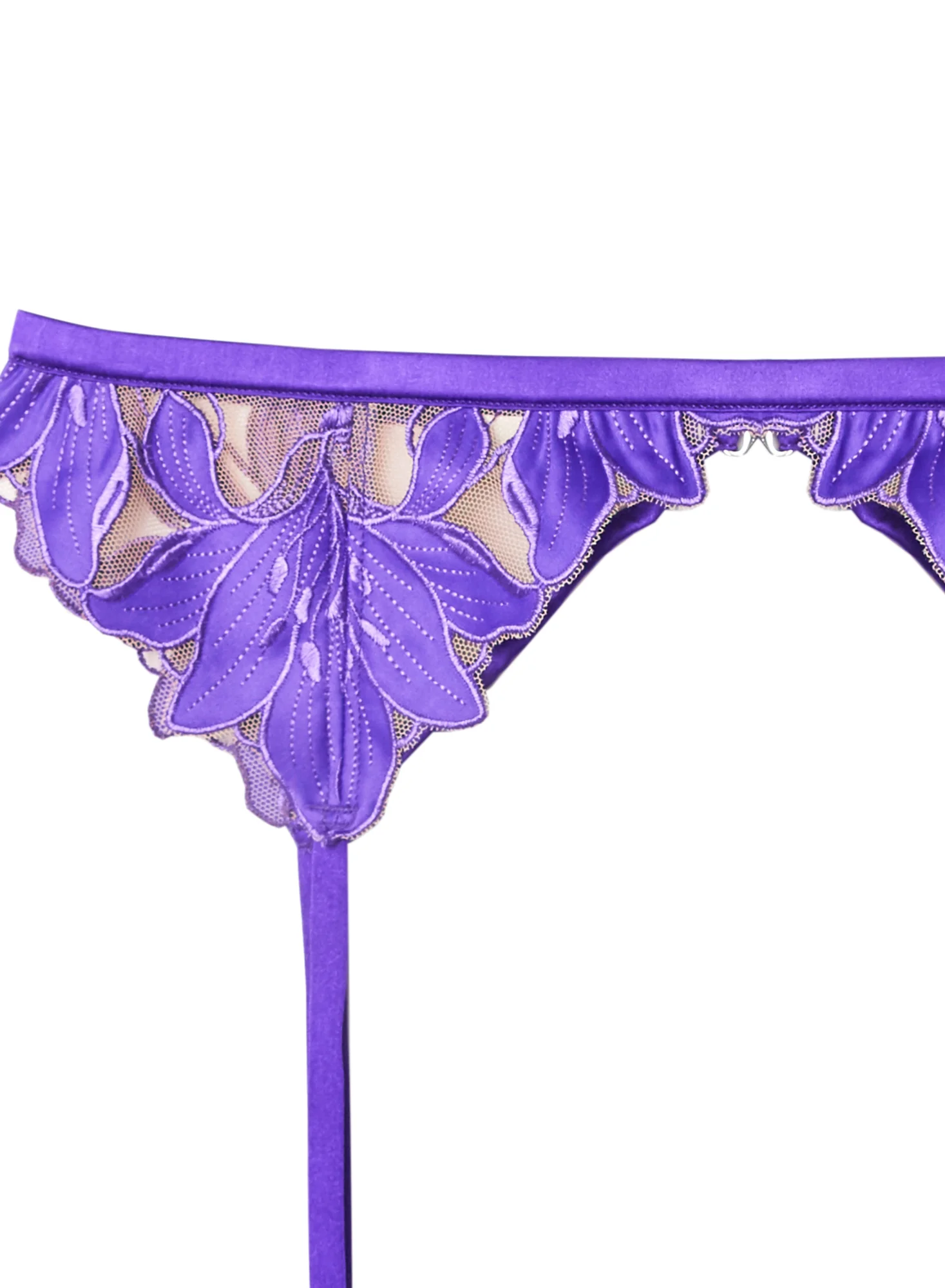 Lily Embroidery Garter Belt - Image 4