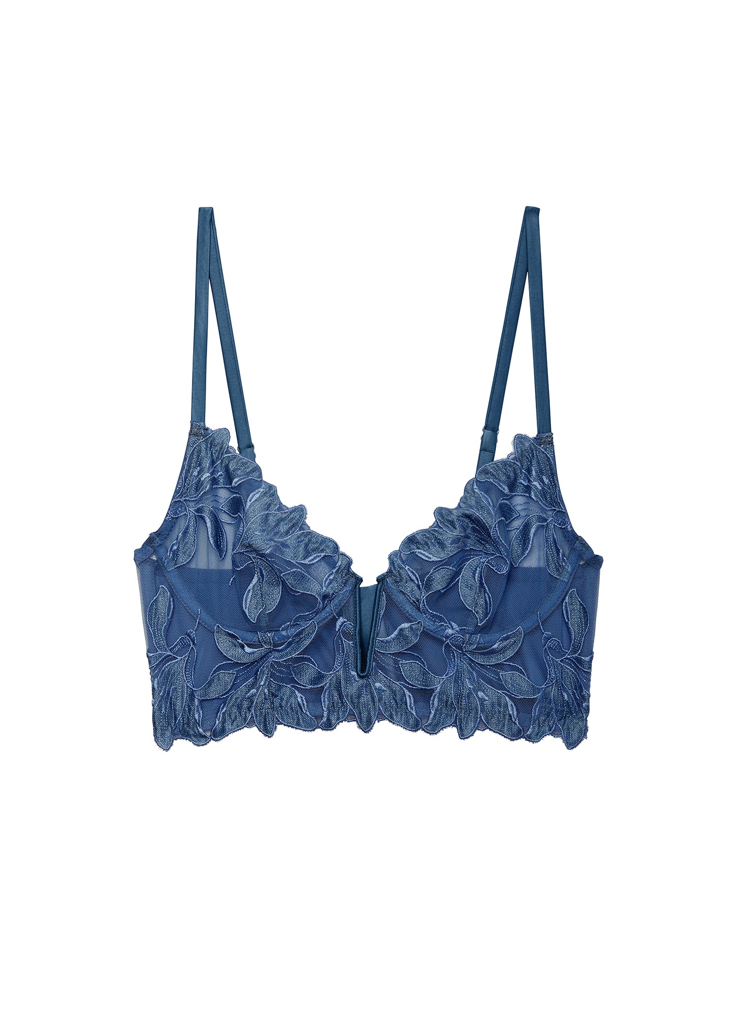 Lily Embroidery Longline Demi Bra - Image 2