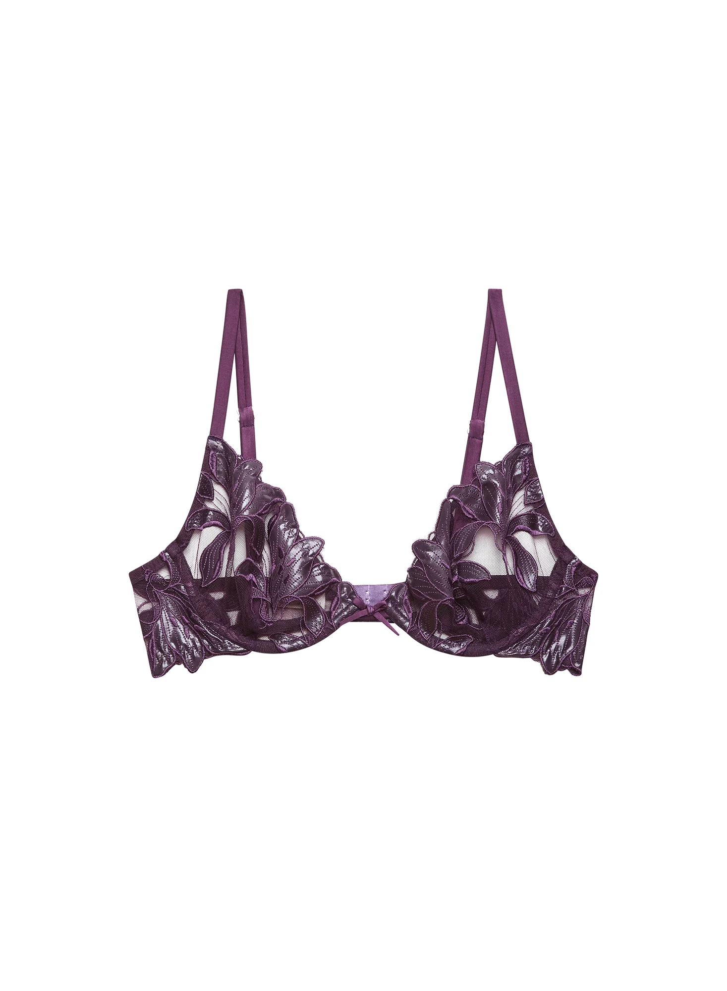 Lily Embroidery Plunge Demi Bra - Image 3