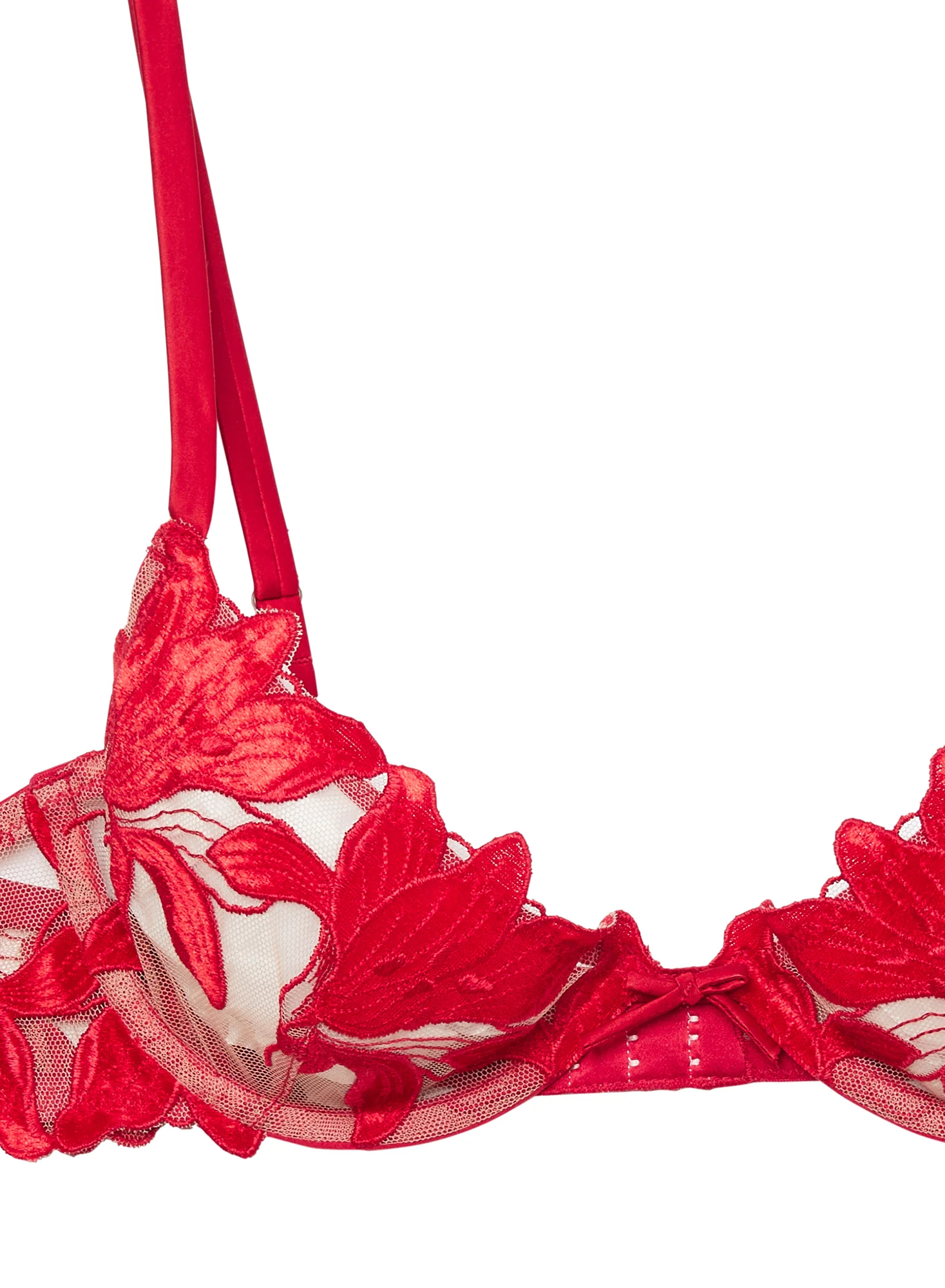 Lily Embroidery Plunge Demi Bra - Image 4