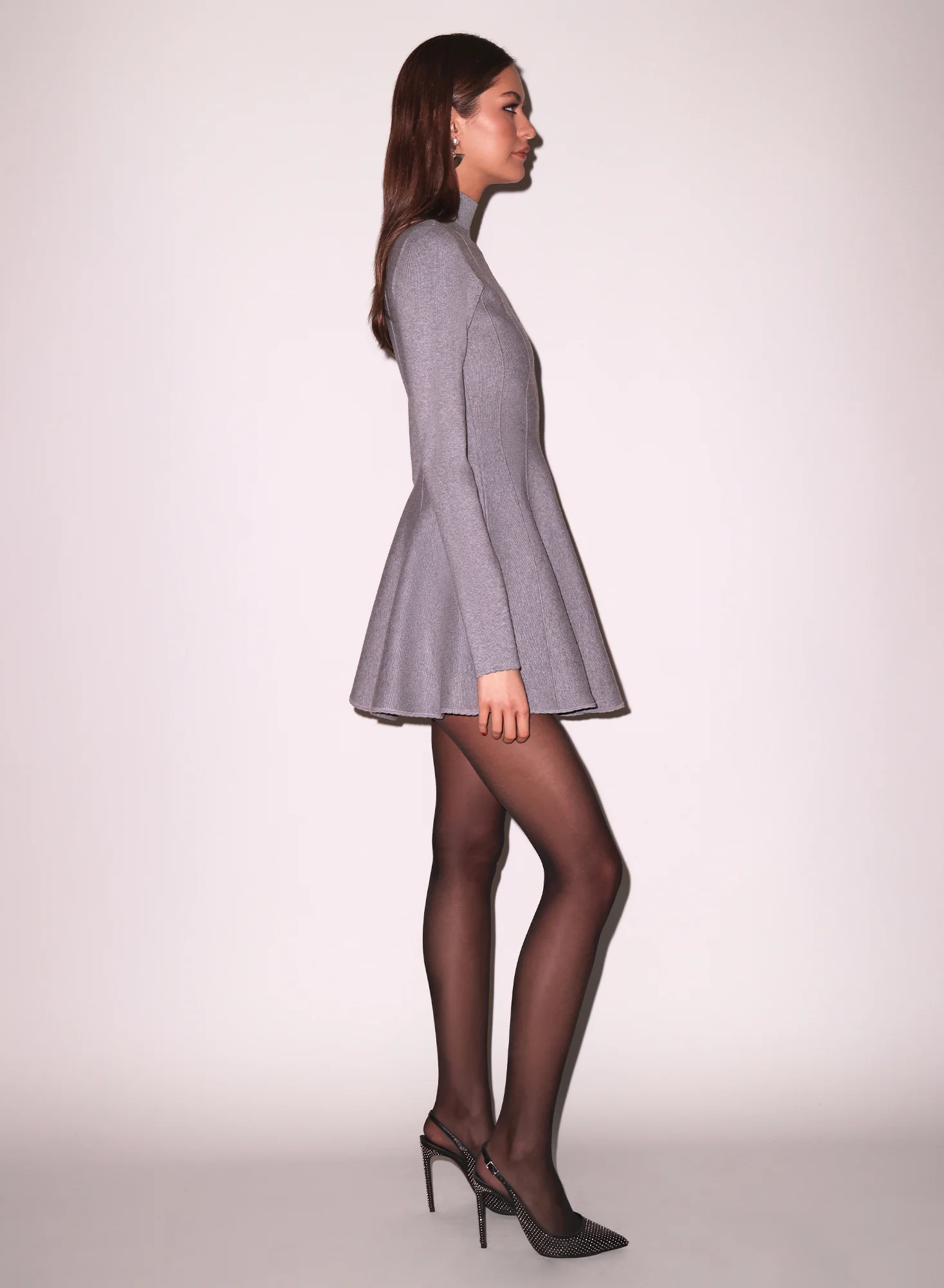 Long Sleeve Flared Corset Dress - Image 5