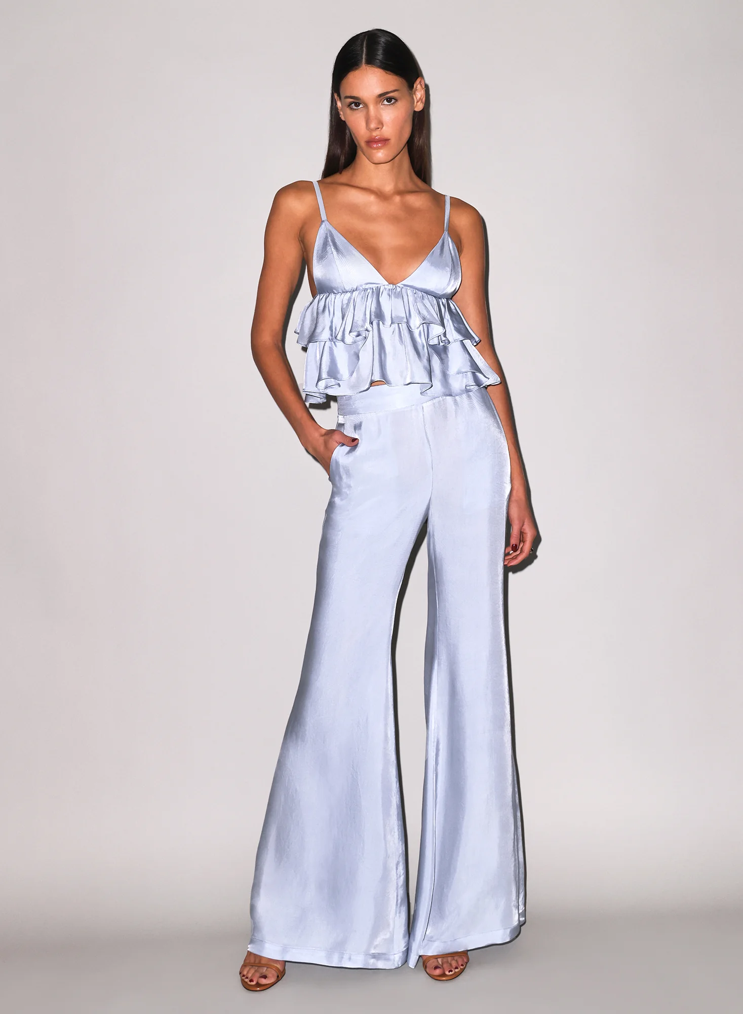 Luxe Twill Ruffle Cami - Image 4