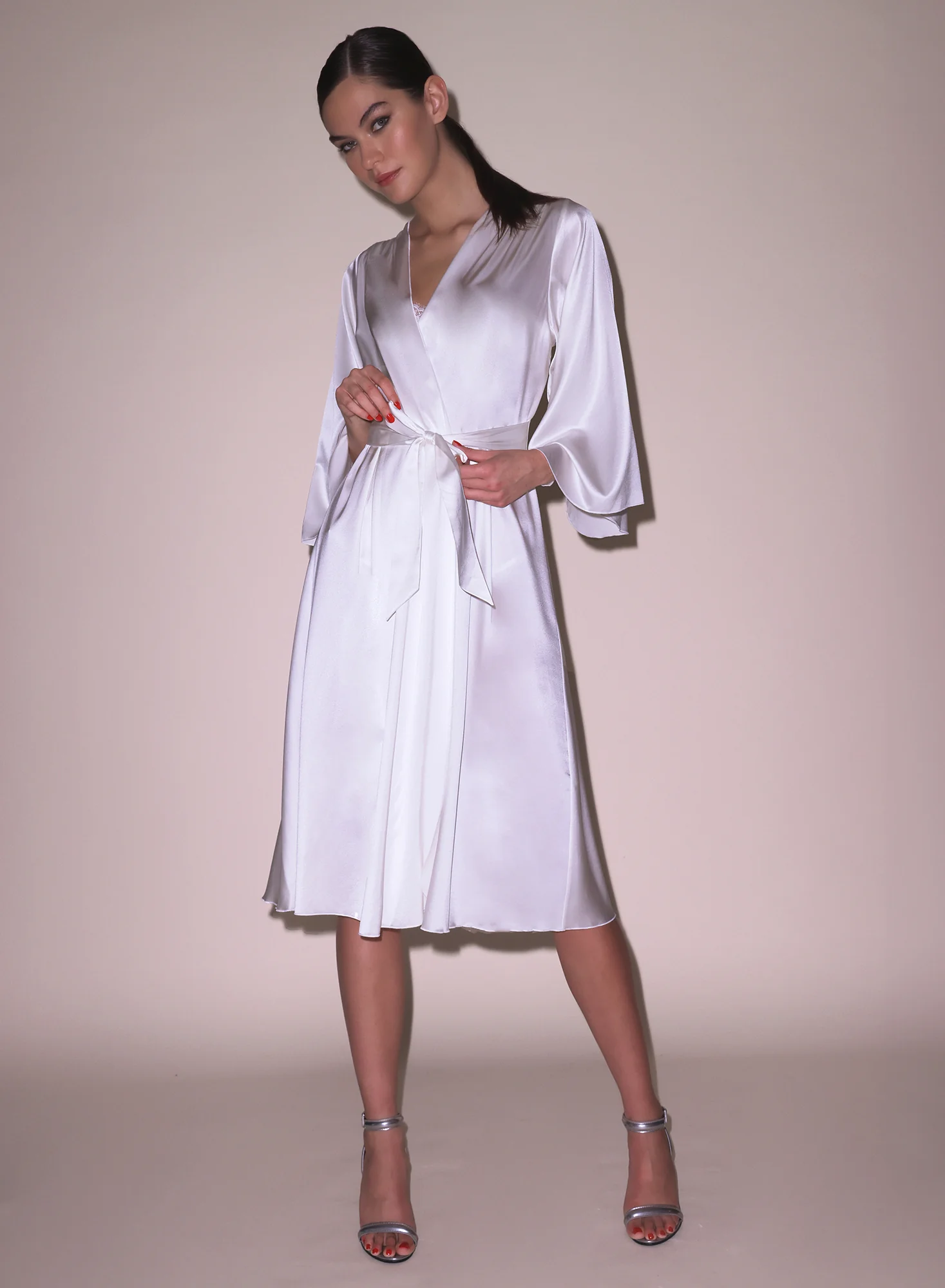 Midi Angel Sleeve Robe - Image 4