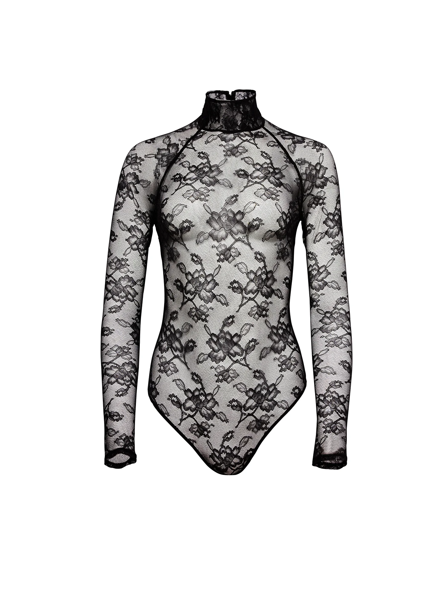 Mock Neck Lace Bodysuit - Image 4