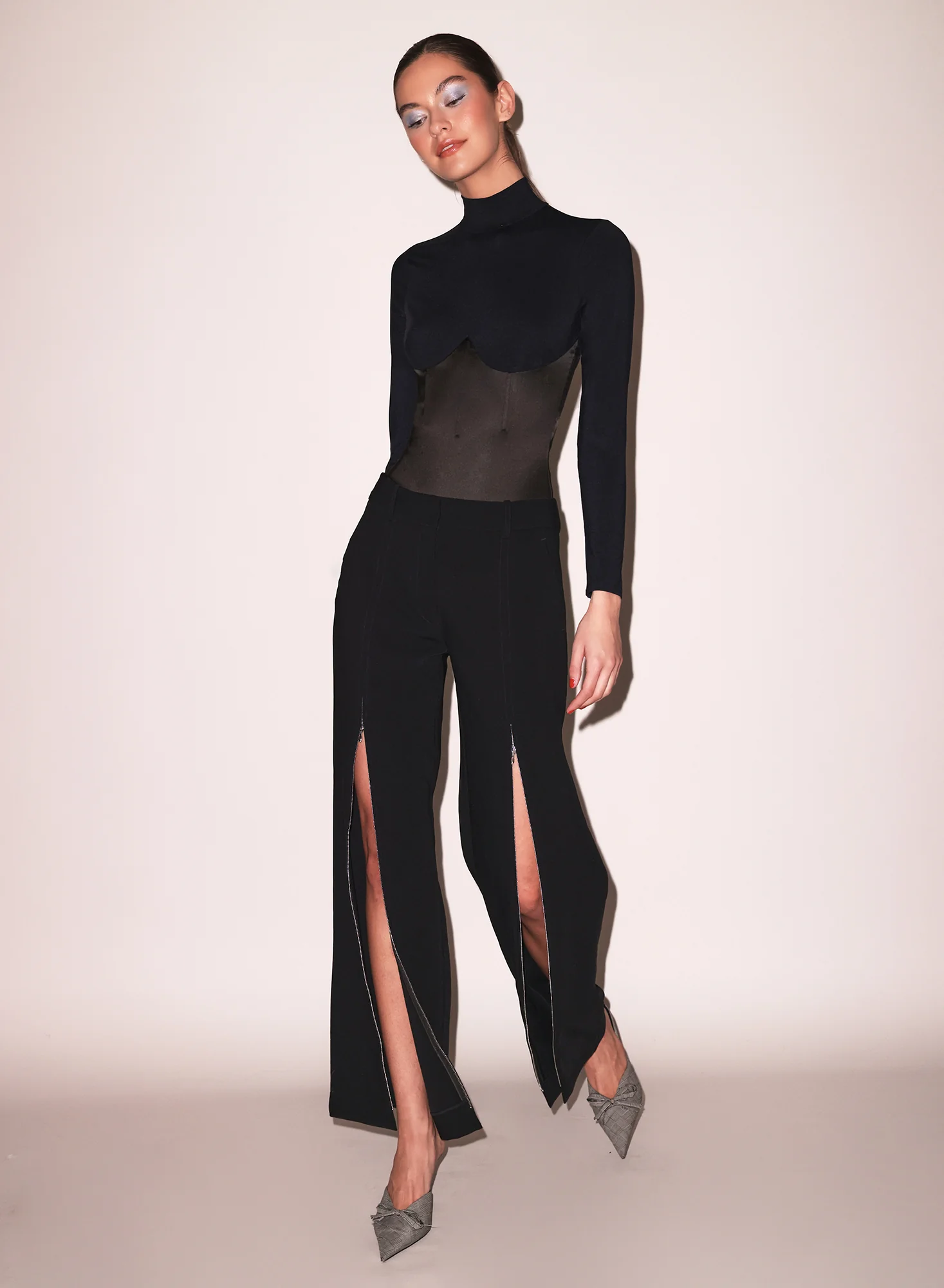 Mock Neck Long Sleeve Bodysuit - Image 4