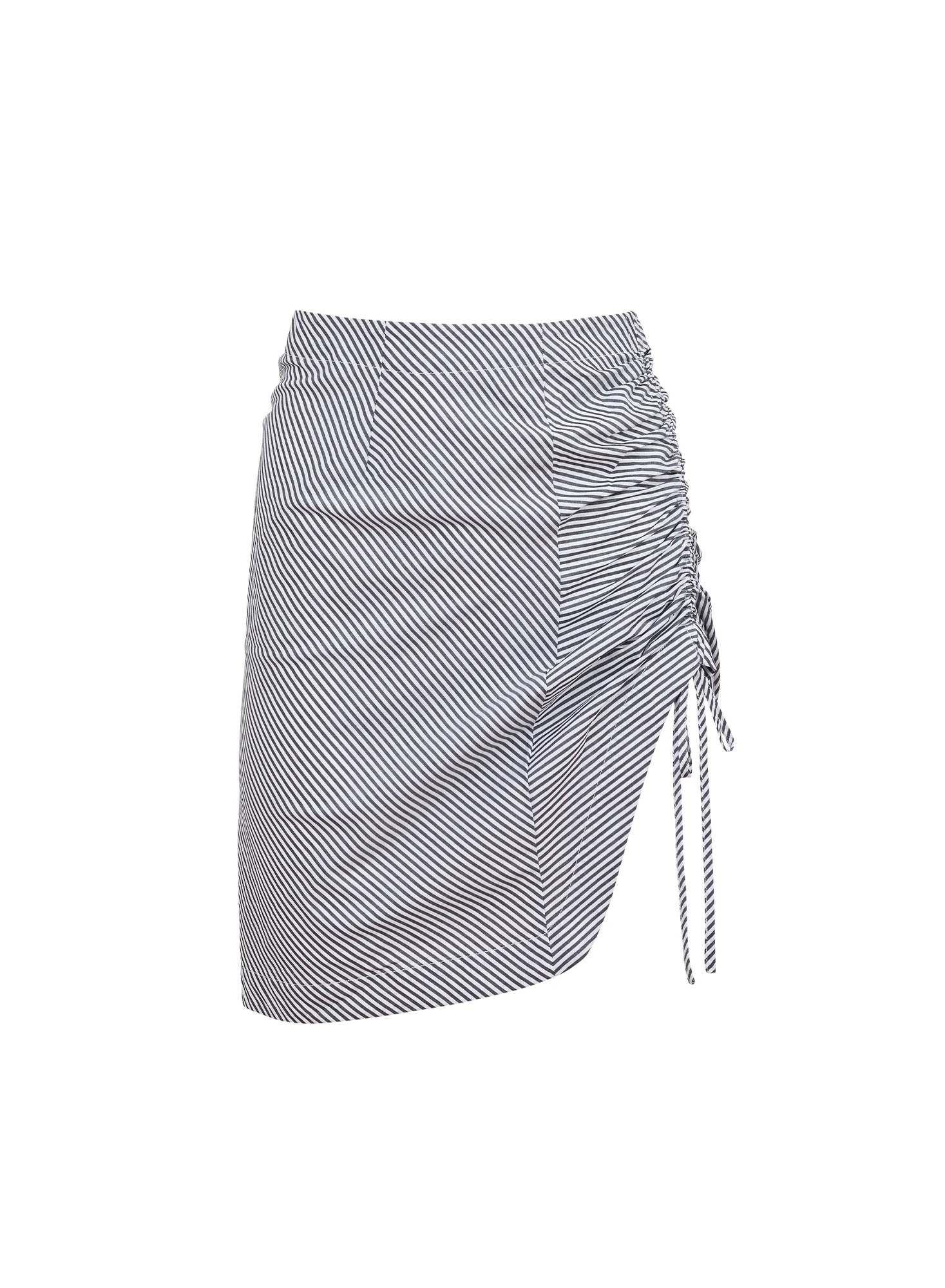 Poplin Draped Ruched Skirt - Image 3