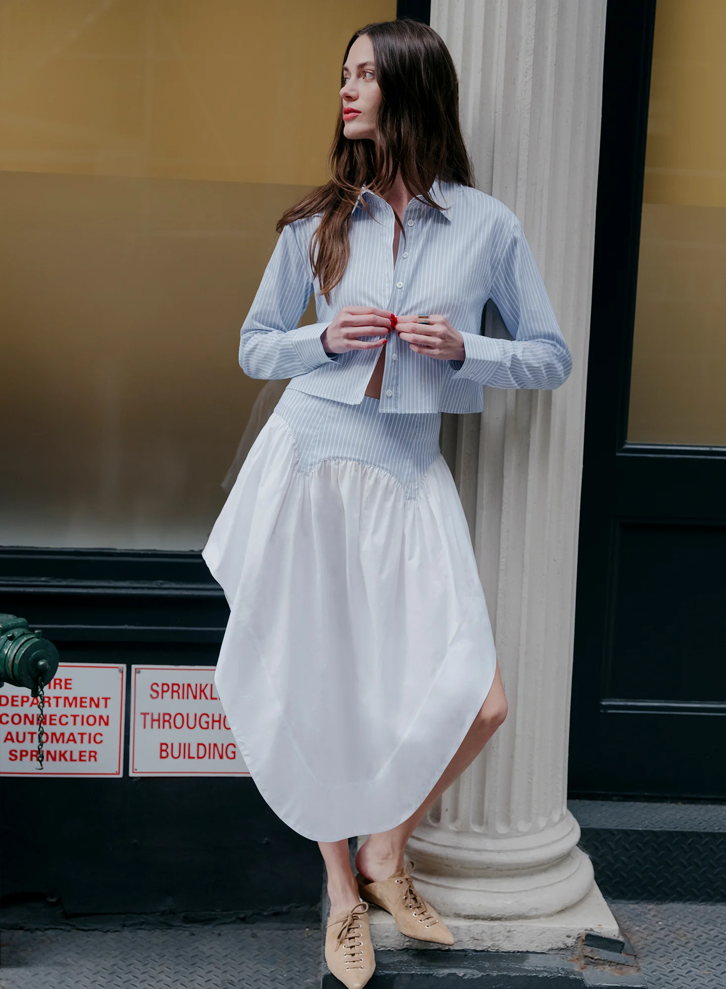 Poplin Garter Skirt