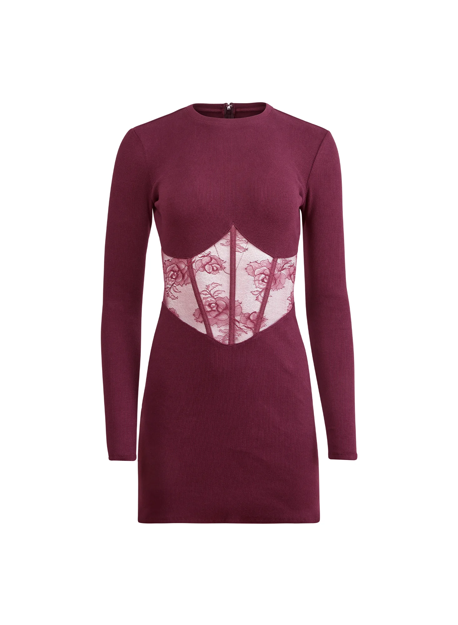 Rib & Bouquet Lace Boned Dress - Image 4