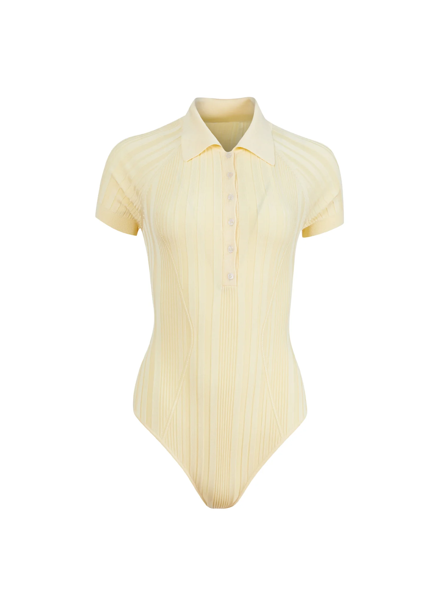 Rib Polo Bodysuit - Image 3