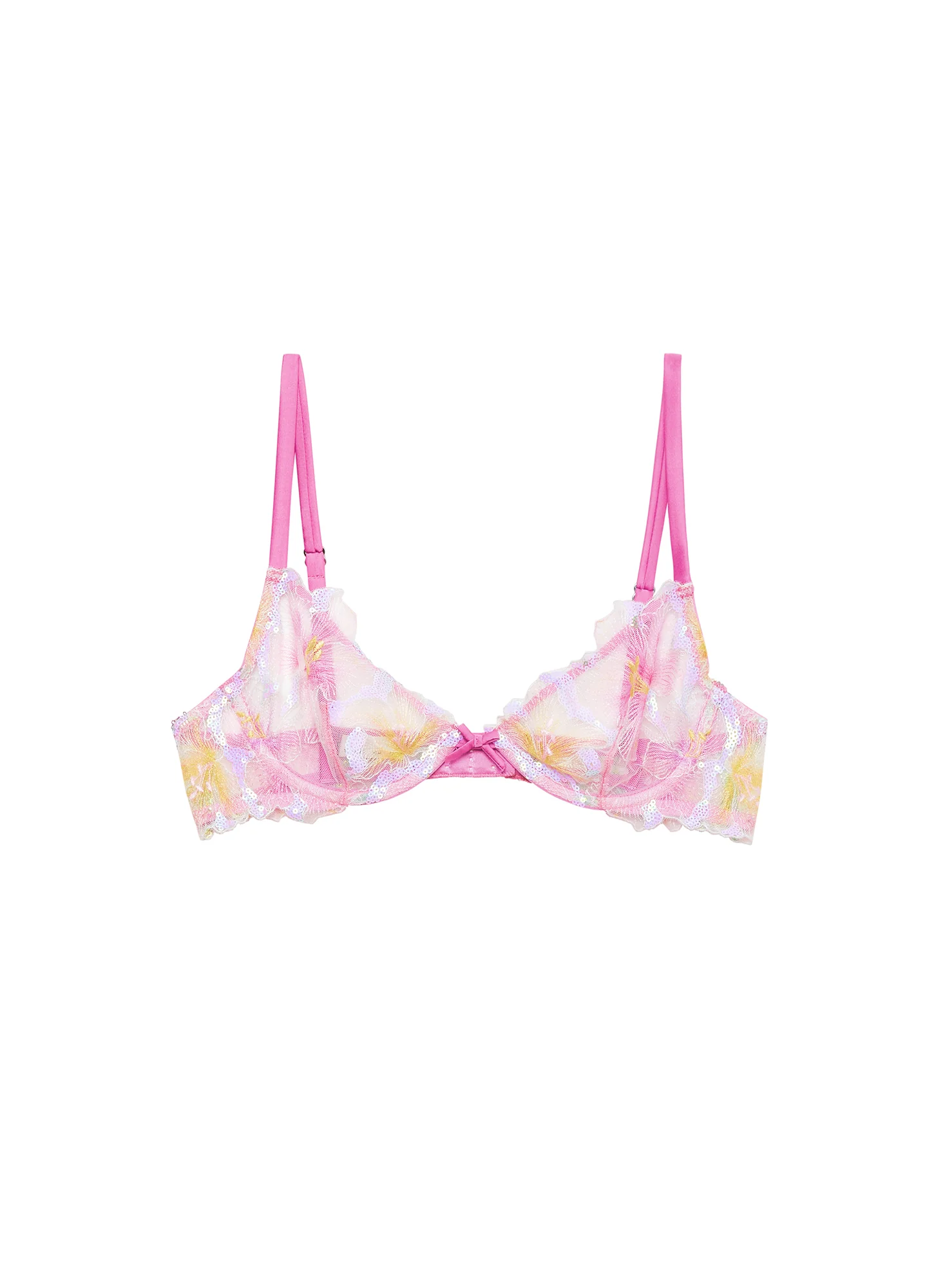 Sequin Hibiscus Demi Bra - Image 4