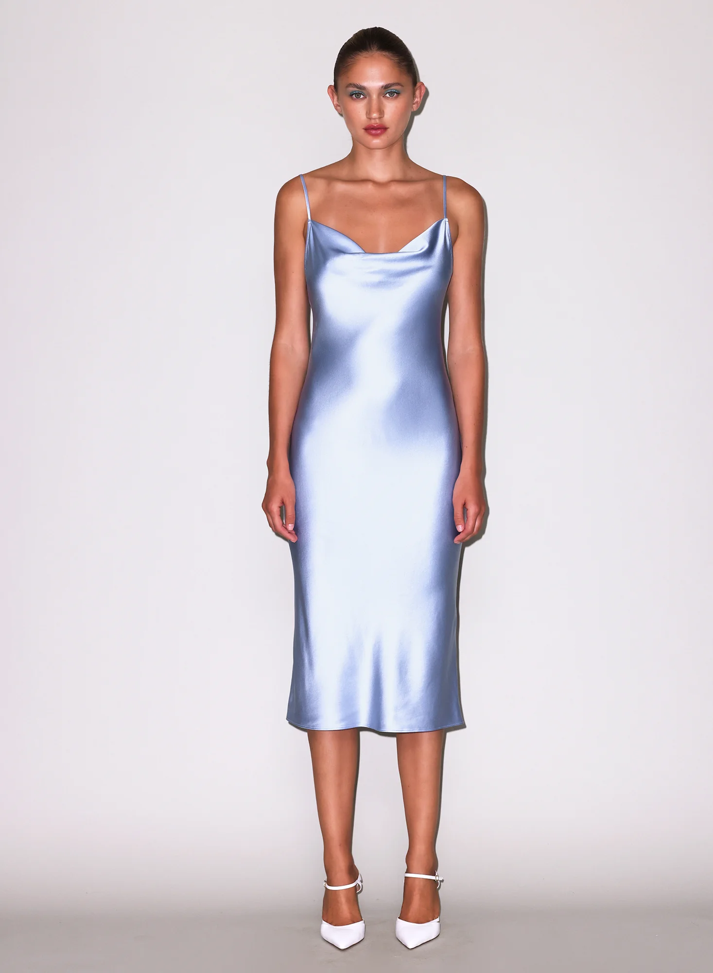Silk Cowl Slip Dress - Image 2