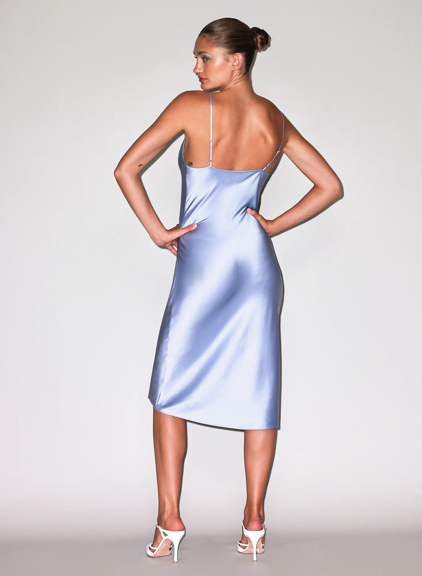 Silk Cowl Slip Dress - Image 4