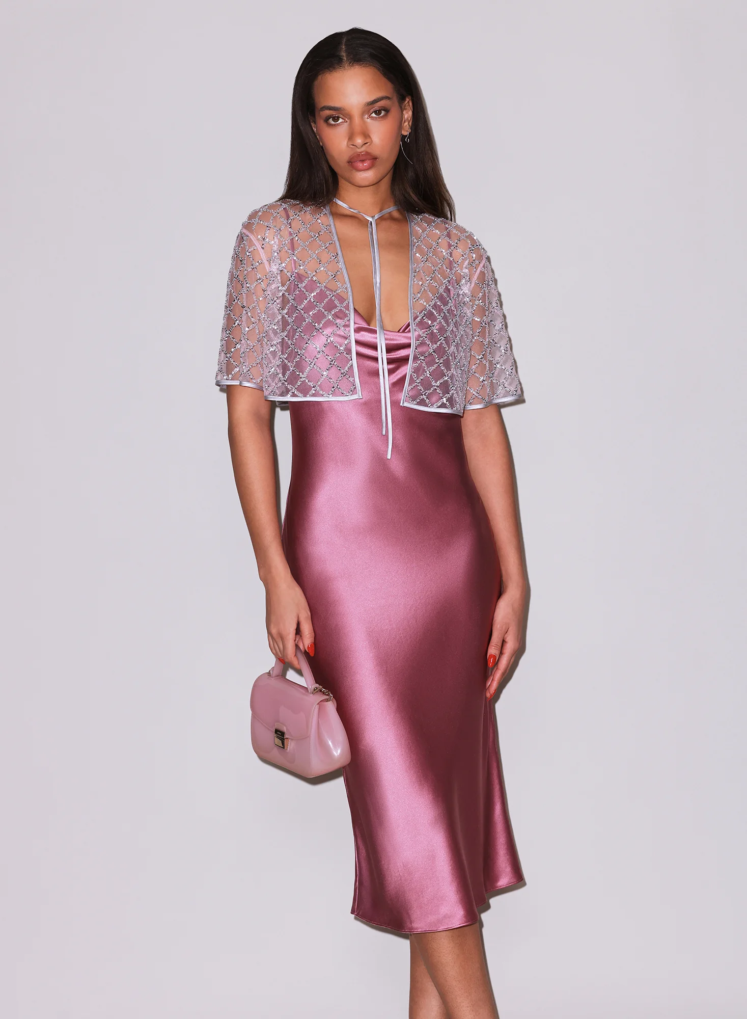 Silk Cowl Slip Dress - Image 7