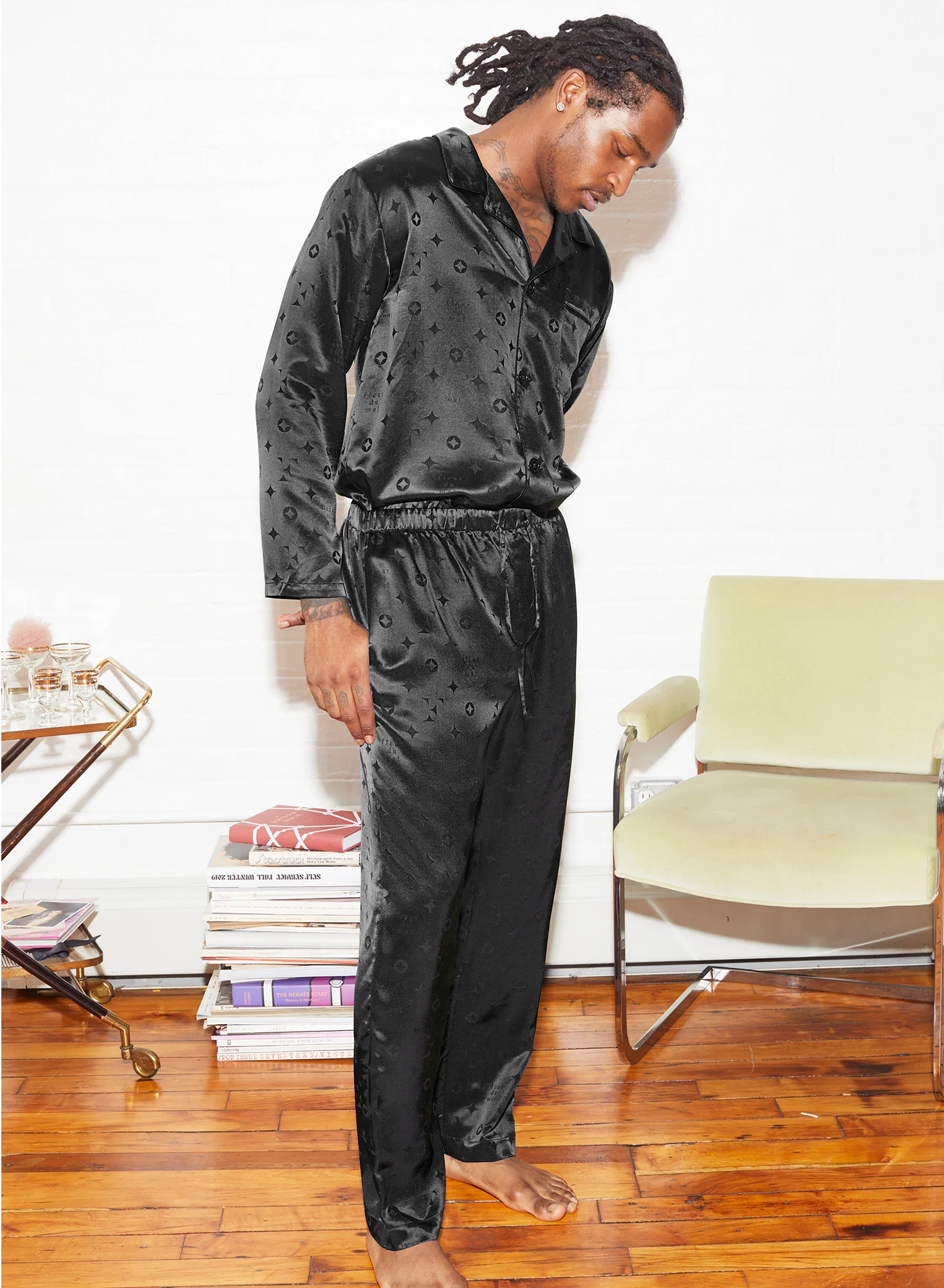 Silk Jacquard PJ Top - Image 4
