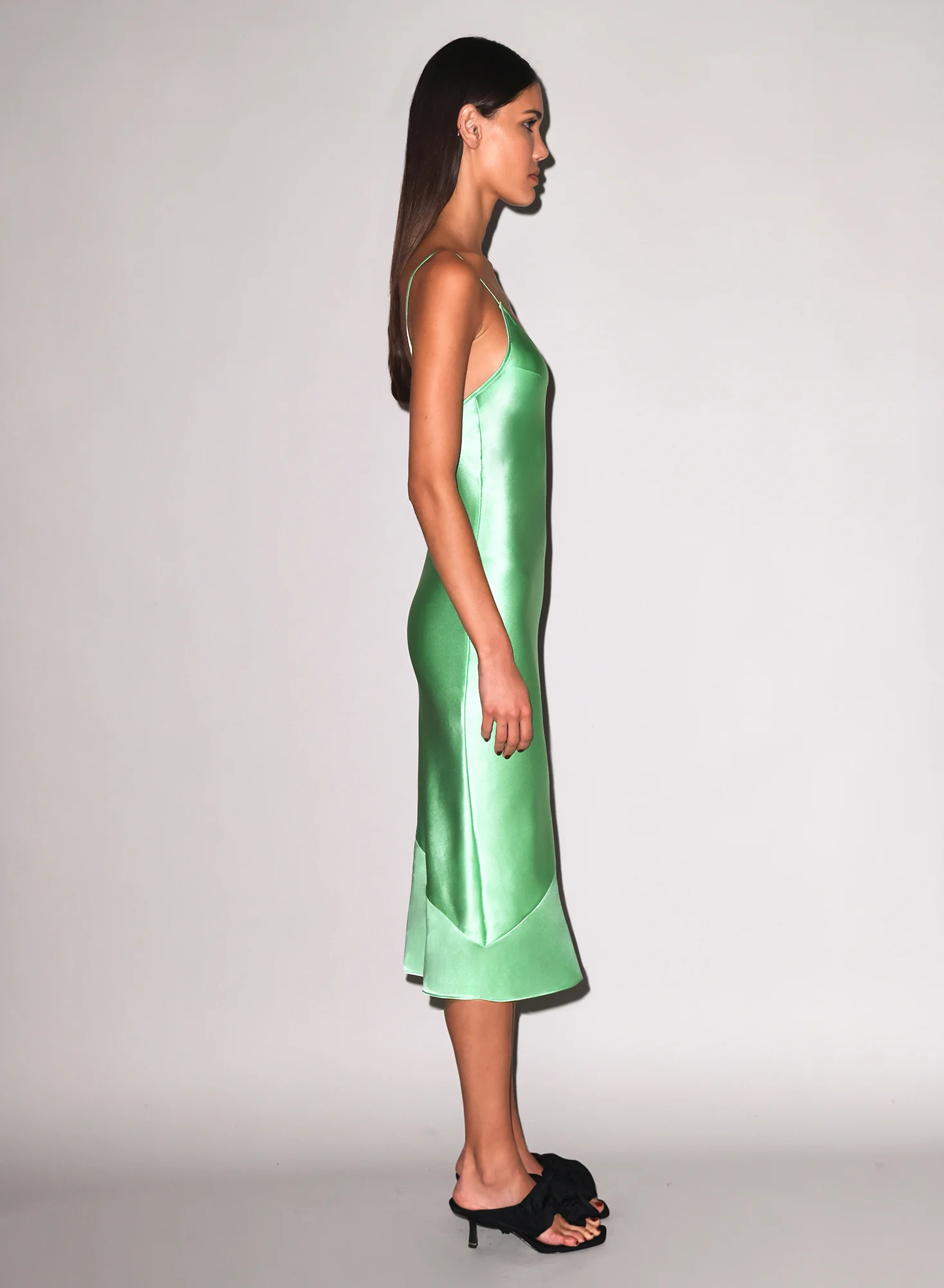 Silk V Slip Dress - Image 5