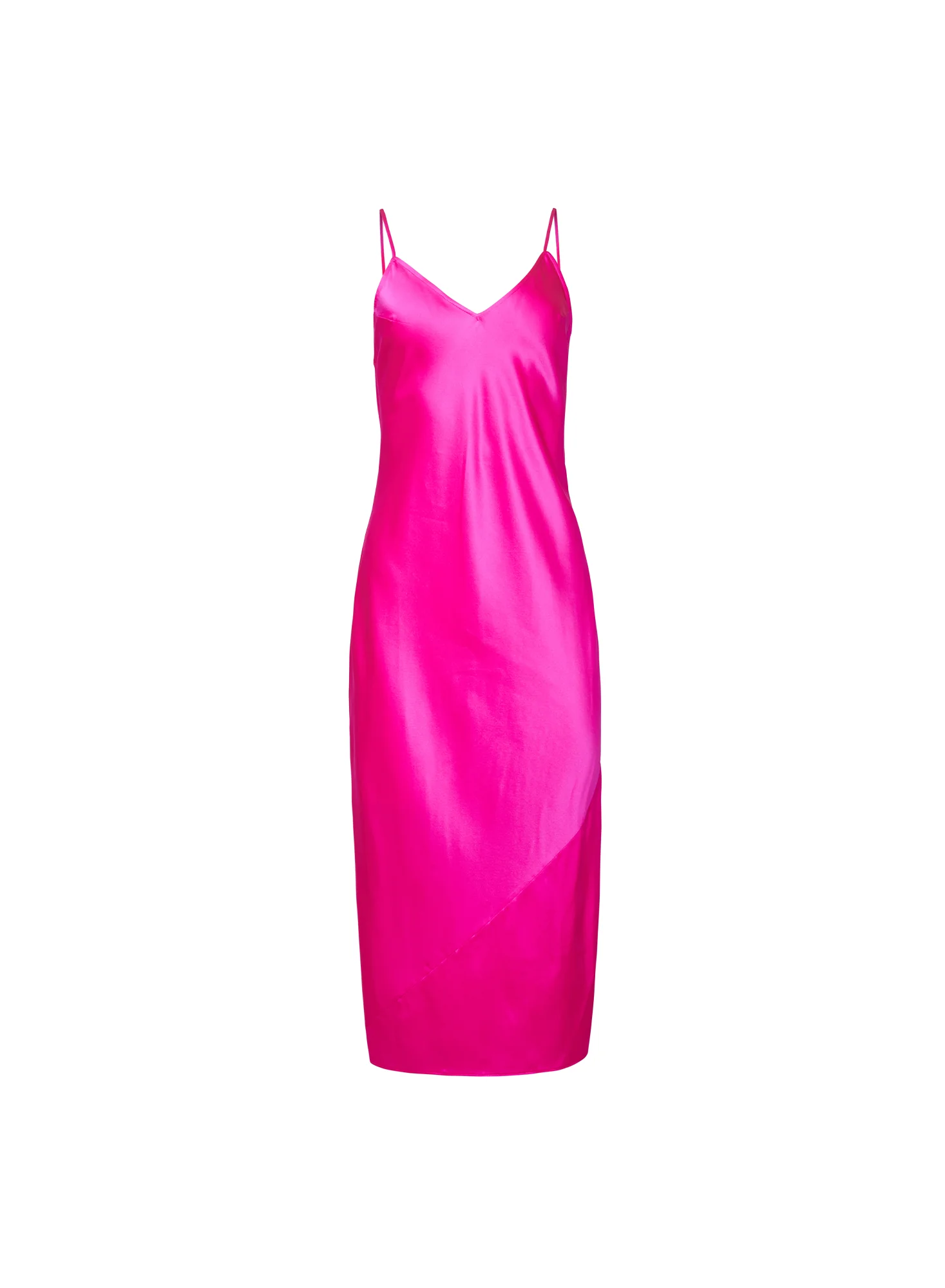 Silk V Slip Dress - Image 4