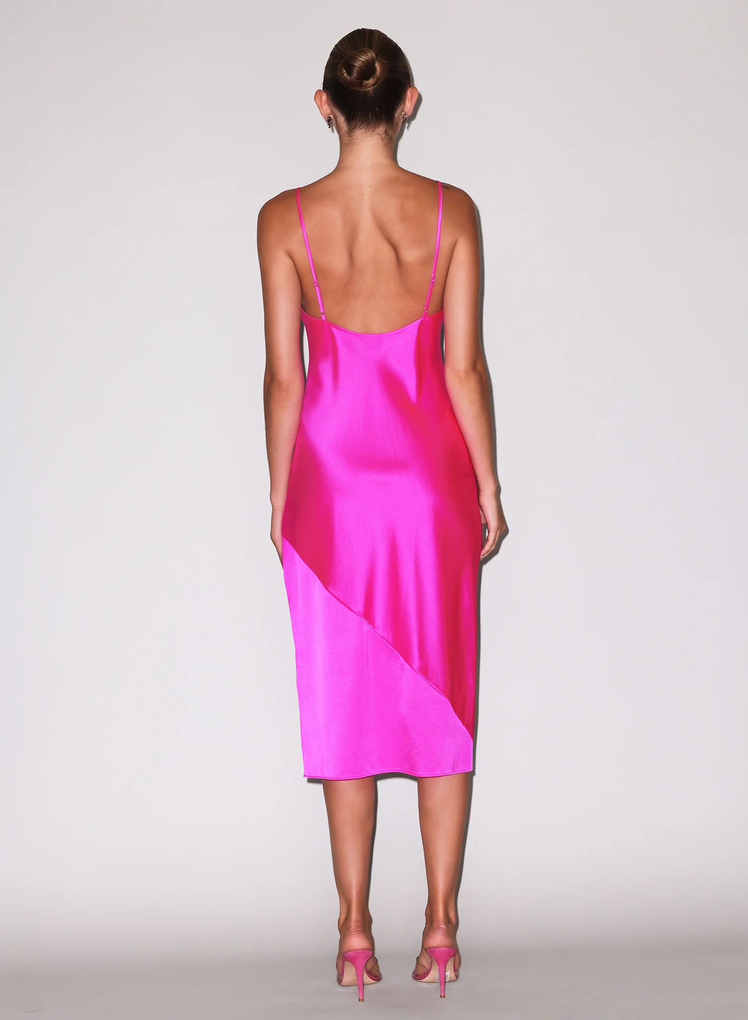 Silk V Slip Dress - Image 8