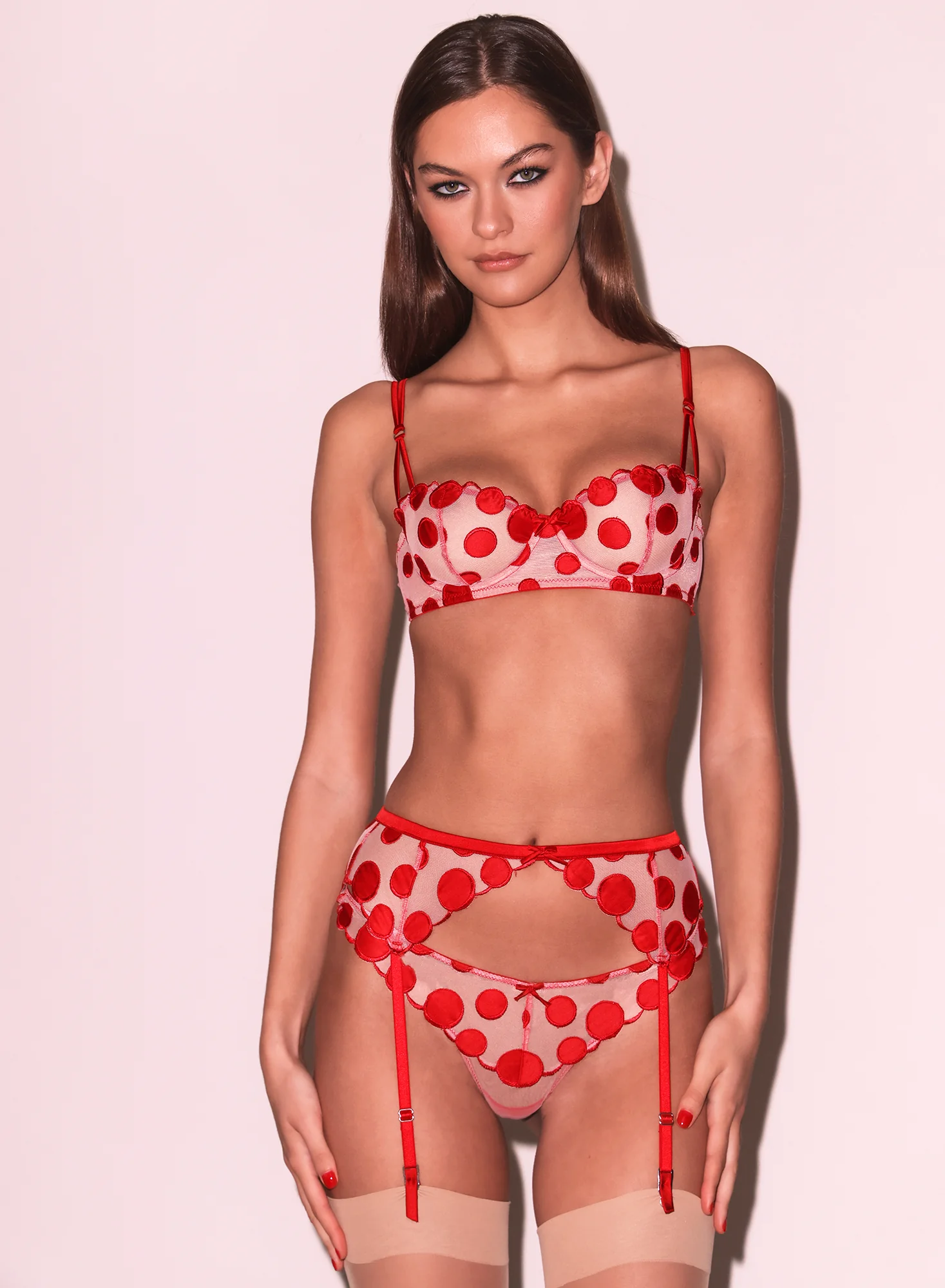 Some Like It Dot Balconette Bra - Image 2