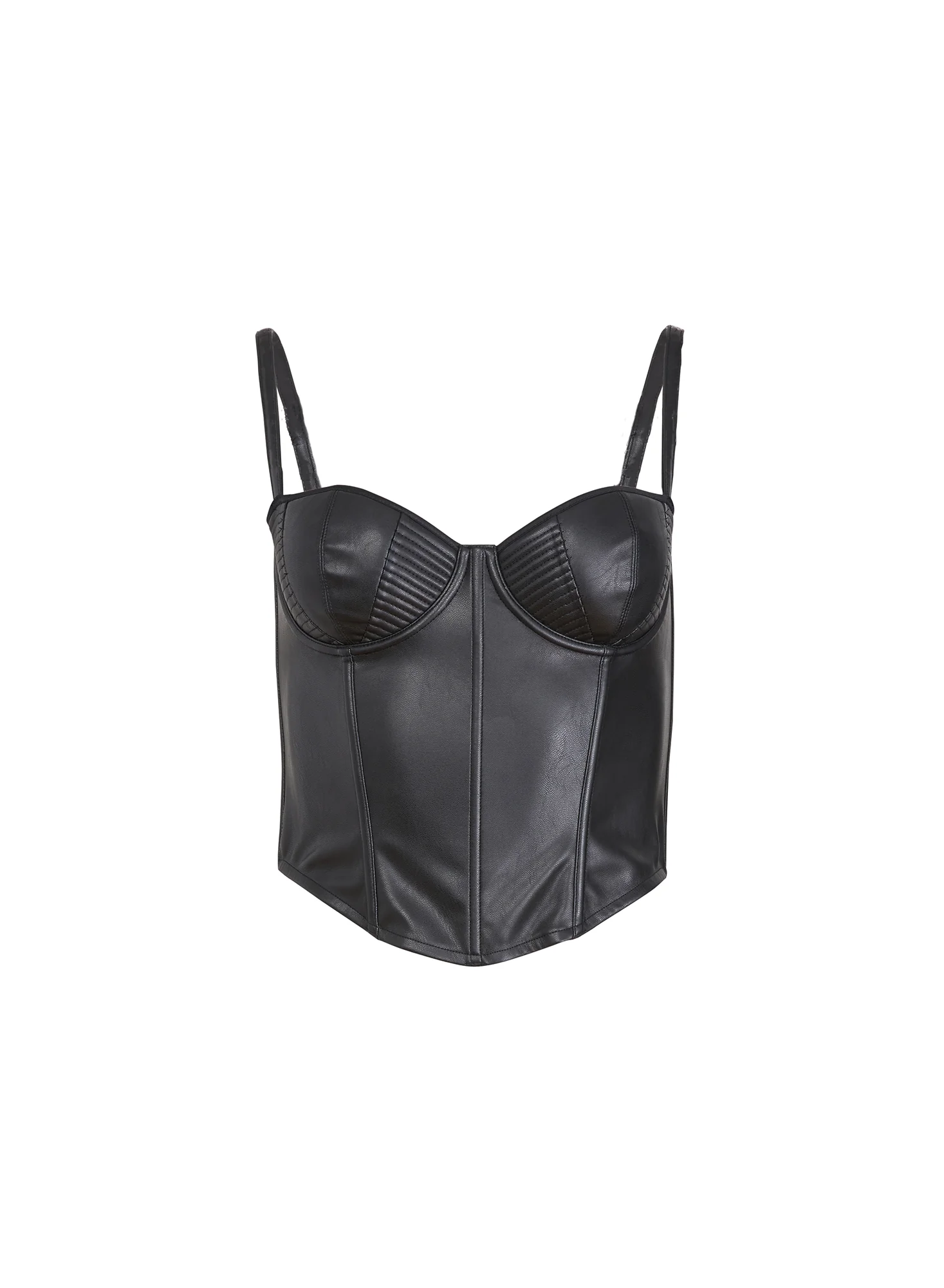 Vegan Leather Bustier Top - Image 4